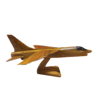 F-8 ( F8 ) Crusader Mahogany Wood Desktop Airplane Model