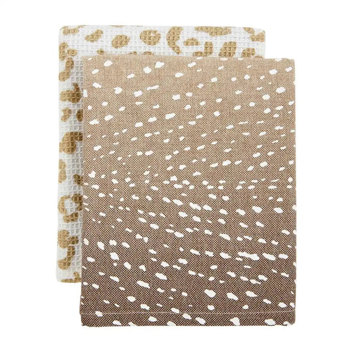 Fawn and Leopard Towel Set