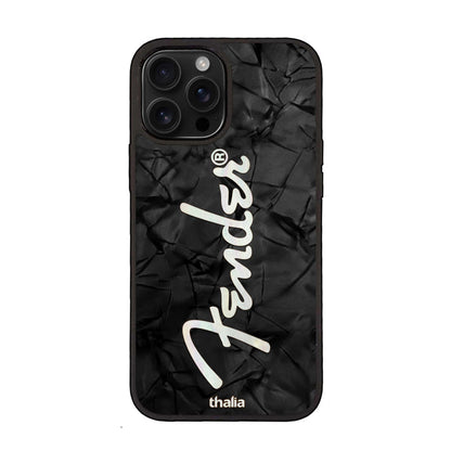 FenderbyThalia Fender Black Shell Spaghetti Logo | iPhone case