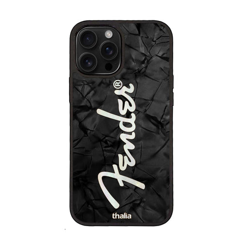 FenderbyThalia Fender Black Shell Spaghetti Logo | iPhone case