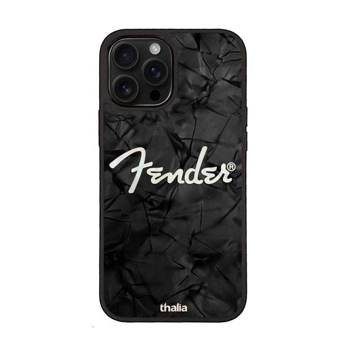 FenderbyThalia Fender Black Shell Spaghetti Logo | iPhone case – product image 2
