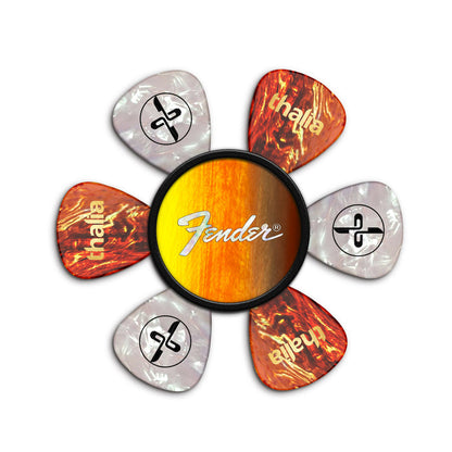 FenderbyThalia Fender Sunburst White Perine Logo | Pick Puck 2.0