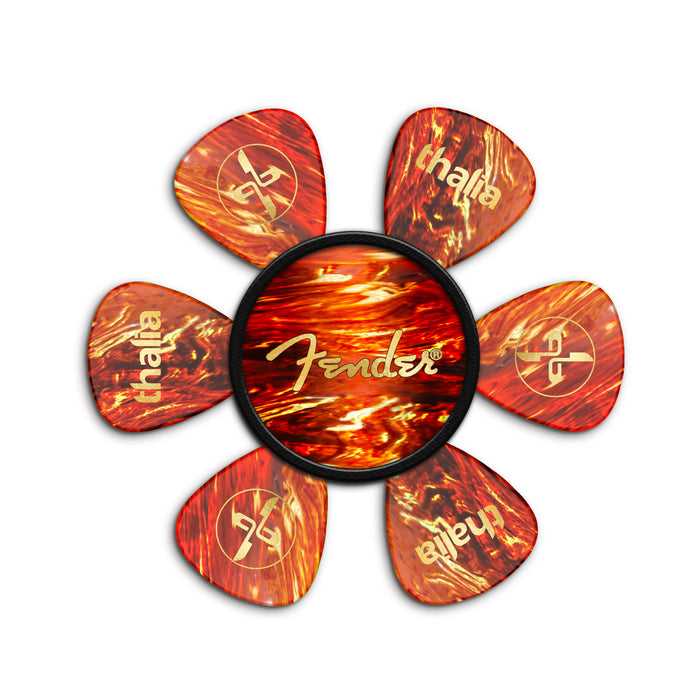 FenderbyThalia Fender Tortoise Shell Spaghetti Logo | Pick Puck 2.0