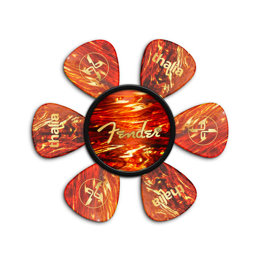 FenderbyThalia Fender Tortoise Shell Spaghetti Logo | Pick Puck 2.0