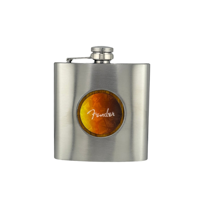 FenderbyThalia Fender White Spaghetti Logo on Sunburst Whiskey Flask