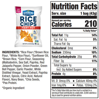 Fiery Hot Rice Chips - Single-Serve