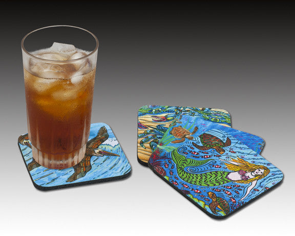 Flamingo Flowers Coaster