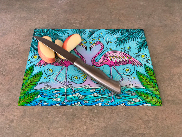 Flamingo Love Cutting Board