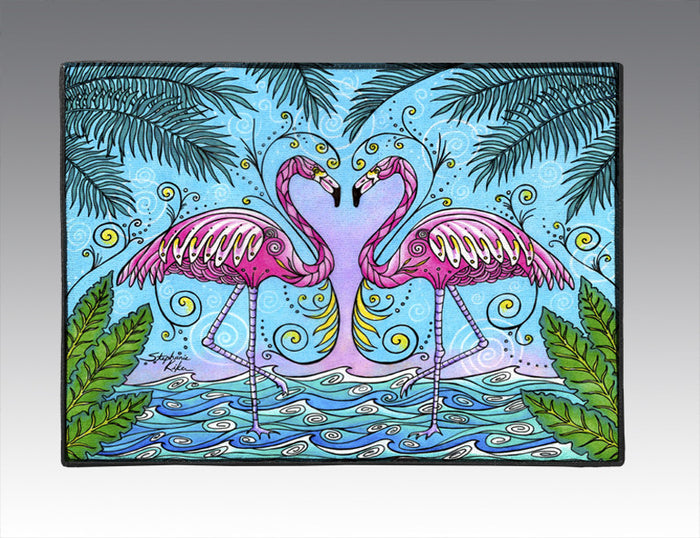 Flamingo Love Door Mat