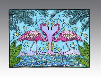 Flamingo Love Door Mat