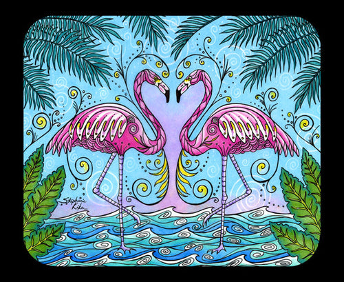 Flamingo Love Mousepad