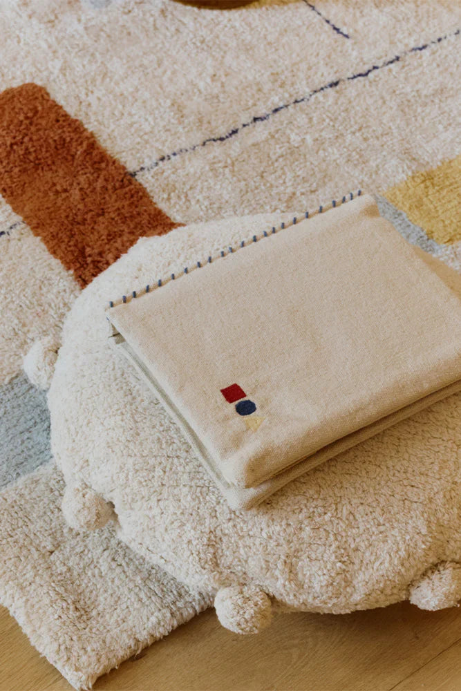 FLOOR CUSHION BUBBLY NATURAL - Rugs by Roo