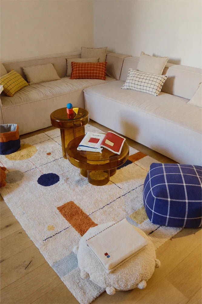 FLOOR CUSHION BUBBLY NATURAL - Rugs by Roo
