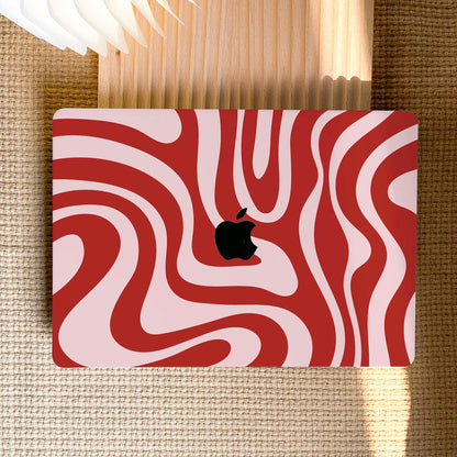 Flowing Color  | Macbook Case - Red