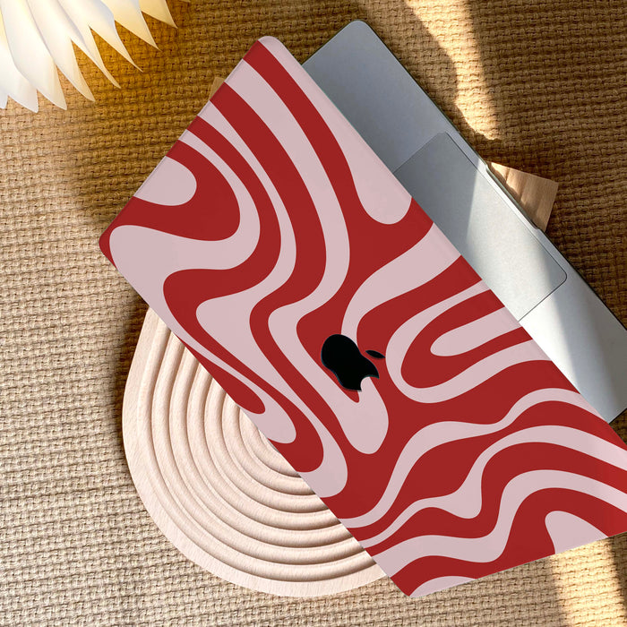 Flowing Color  | Macbook Case - Red