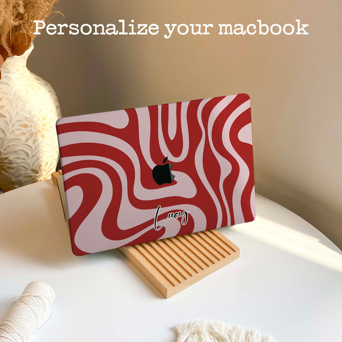 Flowing Color  | Macbook Case - Red