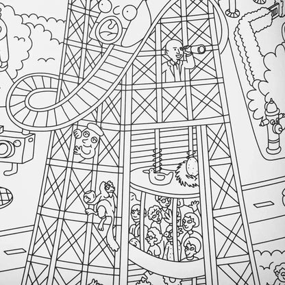 Eiffel Tower Giant Coloring Poster by OMY