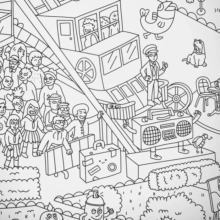 Eiffel Tower Giant Coloring Poster by OMY