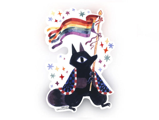 Gay Raccoon Sticker - Queer Cuties Medieval Pride