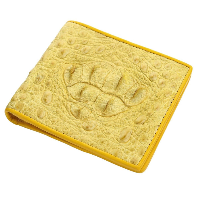 Yellow Crocodile Leather Men's Wallet [4]