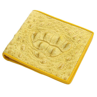 Yellow Crocodile Leather Men's Wallet [4]