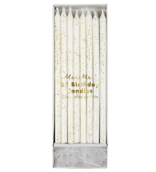 Meri Meri Party Gold Glitter Birthday Candles
