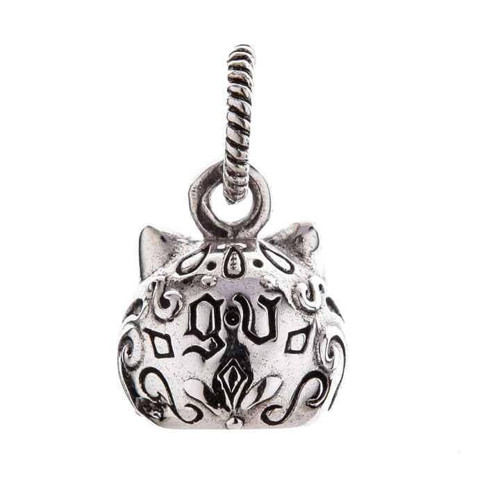 Back view of Sterling Silver Cat Pendant Charm