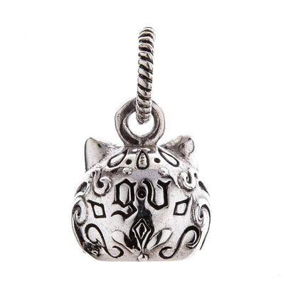 Back view of Sterling Silver Cat Pendant Charm