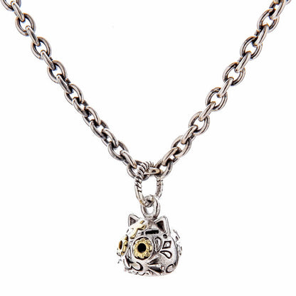 Handcrafted Sterling Silver Cat Pendant