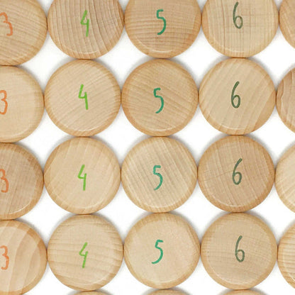 Grapat 60 Wooden Coins to Count
