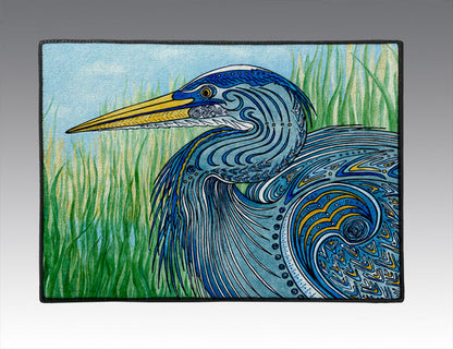 Great Blue Heron Door Mat