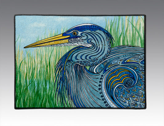 Great Blue Heron Door Mat