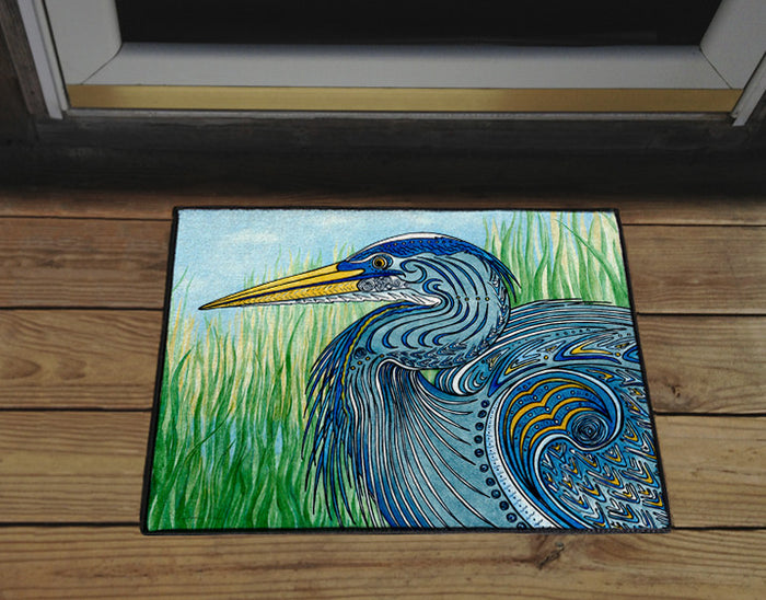 Great Blue Heron Door Mat
