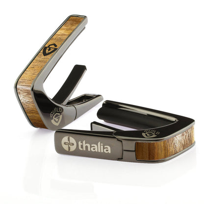 GuildbyThalia Guild AAA Curly Hawaiian Koa & Engraved G-Shield | Officially Licensed Capo