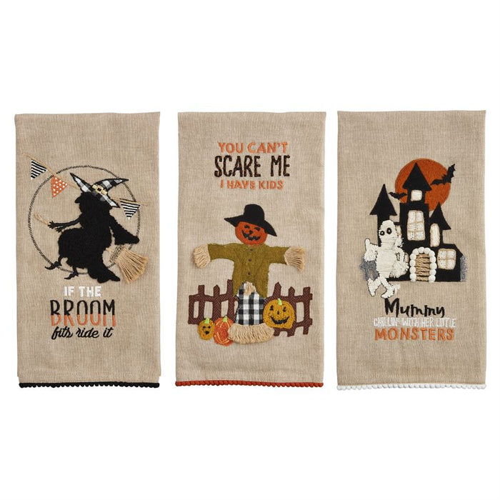 Halloween Embellished Towels