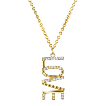 Hals Kette mit LOVE Zirkonia