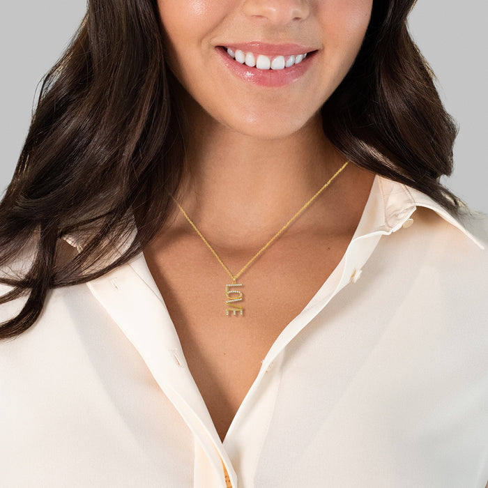 Hals Kette mit LOVE Zirkonia