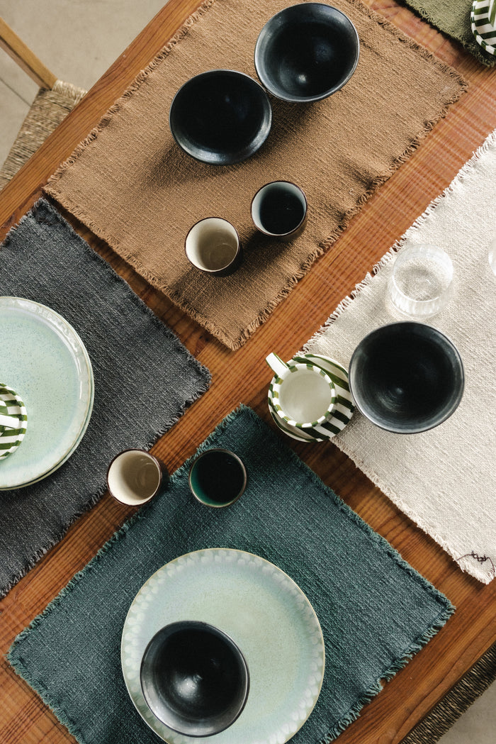 Handloom Placemat Duck Green, Set of 4 - Rugs by Roo
