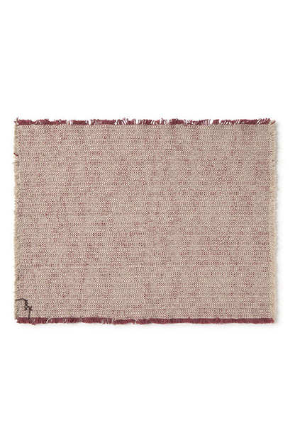 Handloom Placemat Natural and Marsala, Set of 4 - Rugs by Roo