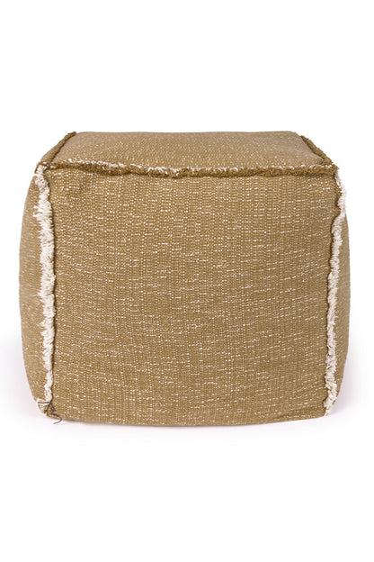 Handloom Pouf Ochre - Rugs by Roo