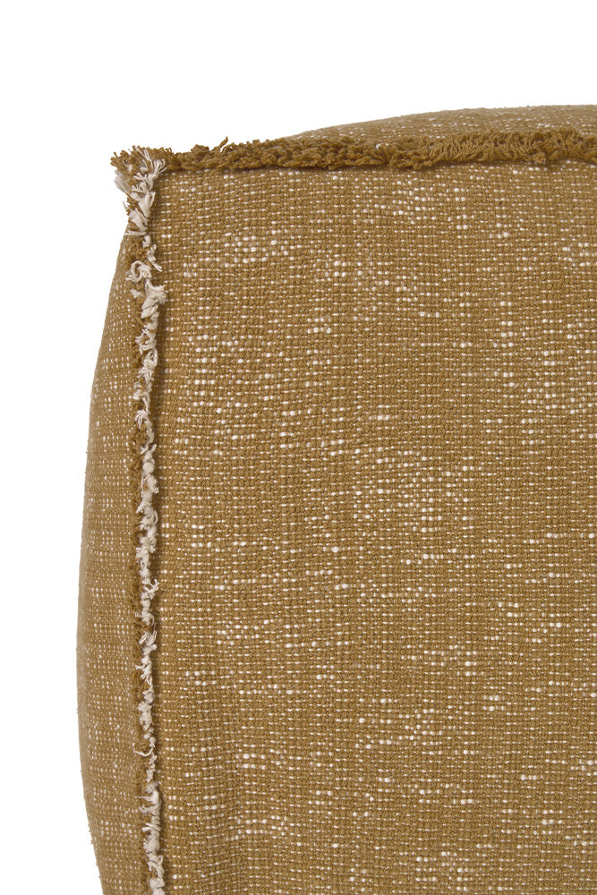 Handloom Pouf Ochre - Rugs by Roo