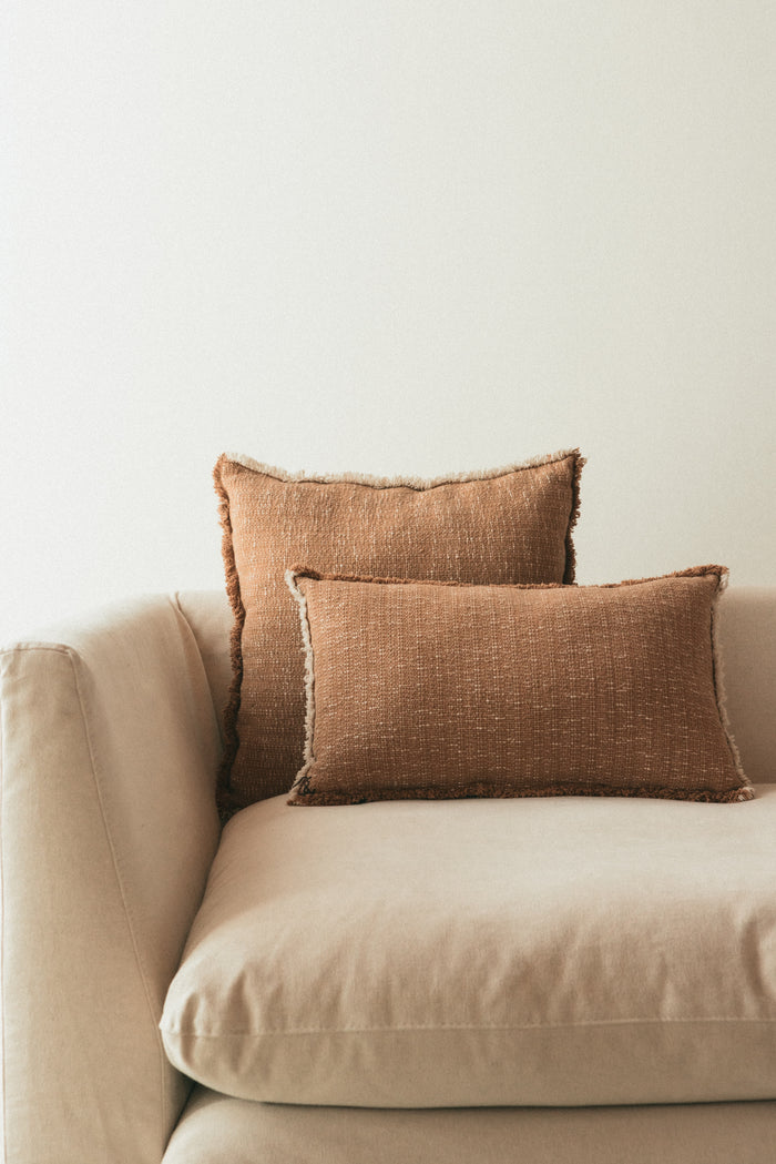 Handloom Rectangular Cushion Ochre - Rugs by Roo