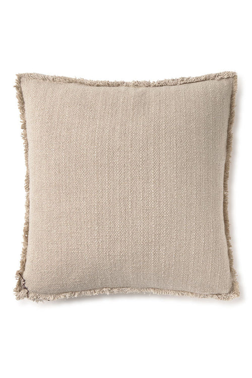 Handloom Square Cushion Beige - Rugs by Roo