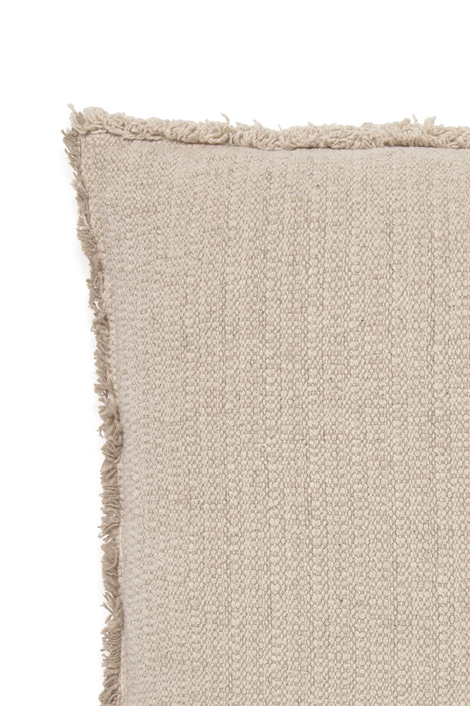 Handloom Square Cushion Beige - Rugs by Roo