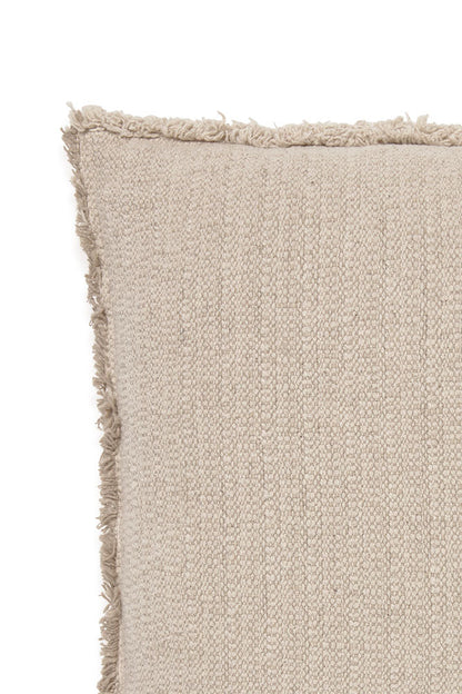 Handloom Square Cushion Beige - Rugs by Roo