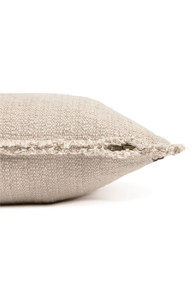 Handloom Square Cushion Beige - Rugs by Roo