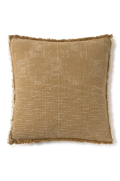 Handloom Square Cushion Ochre - Rugs by Roo