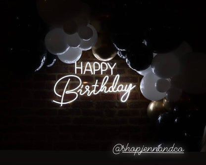 Jenn & Co. Balloons Happy Birthday Neon Sign (RENTAL)