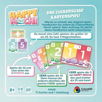 Happy Mochi - Kurzweiliges buntes Kartenspiel für die ganze Familie
