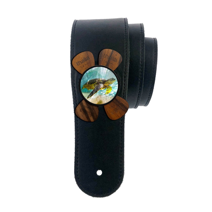 Thalia Hawaiian Sea Turtle "Honu" | Pick Puck Integrated Leather Strap